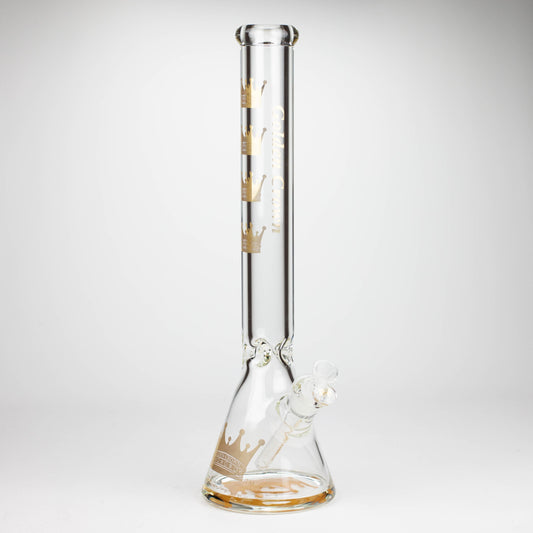 Golden Crown™ | 18 Inch 9mm glass bong with Signature and 24K Gold Emblem_0