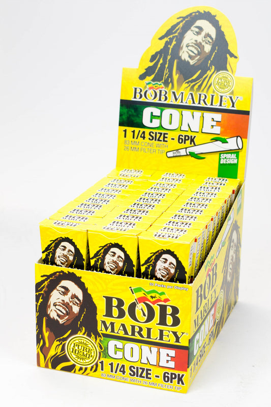 Bob Marley 1 1/4 Pure hemp Pre-rolled cone Box of 33_0