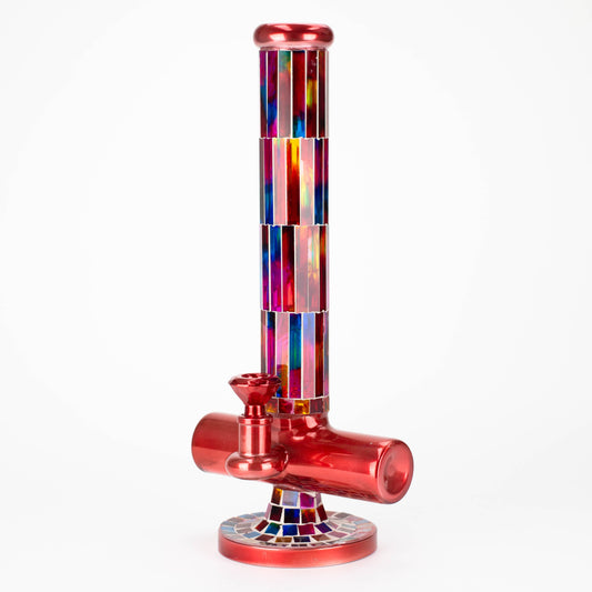 15.5" Mosaic 7mm glass bong with inline diffuser and tree arm percolator [MSAK-11]_0