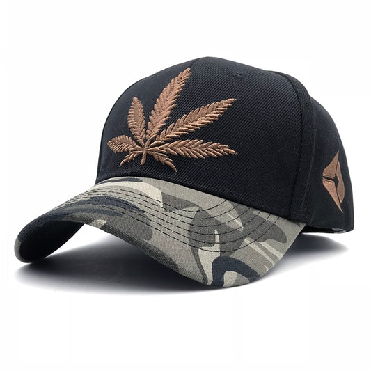 Camouflage Mens Maple leaf Baseball Caps Brand Engravings weed Snapback Hats For Women Swag Hip Hop Casquette Outdoor Sport Bone
